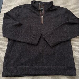 True Grit Men’s Dark Brown Zip-Up Sweater